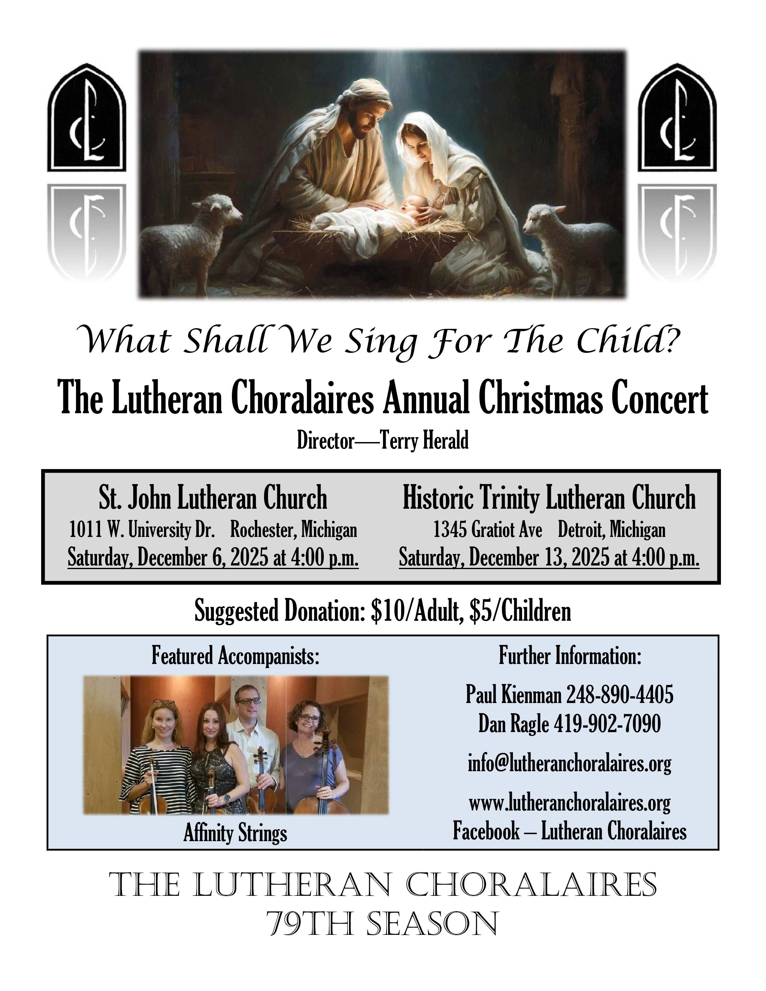 Lutheran Choralaires Christmas 2025 Flyer